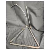 Vtg. Hand -forged steel triangle dinner bell