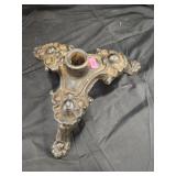 Antique Decorative cast iron flagpole stand