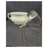 Vtg. Ironstone Chambers pot/ Mooney air vent