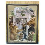 Framed Completed Wildlife Puzzle 24' x 30ï¿½