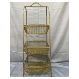 Three Tier Metal Rack w/Scroll Design 42' H