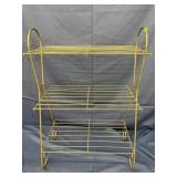 Vintage Gold Wire Display Stand 3 Tier 27.5' H