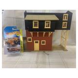 Model Train Building & Hot Wheels Car
