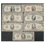 $188 Face 1934/1928 U.s. Paper Currency($1->$100)