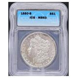 1880-s Ms63 Morgan Silver Dollar (90% Silver)