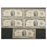 5x $2 Red Seal Notes