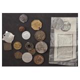 Vintage Tokens And Pin