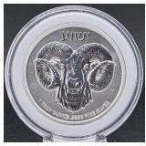 1 Oz. Fine Silver 'ram Of Calvary' Round