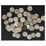 90% Silver, $5 Face Mercury Dimes