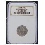 1883 Ms63 Liberty 'v' Nickel