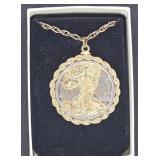 1943 Walking Liberty Half Dollar(2-toned, Pendant)