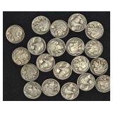 20x Mixed Partial/full Date Buffalo Nickels