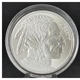 1 Oz. Fine Silver 'buffalo Nickel' Round