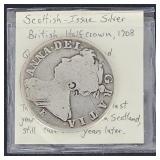 Colonial Era Scottish-issue Silver Halfcrown