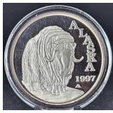 1 Oz. Fine Silver 1997 Alaska Mint Round