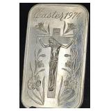 1 Oz. Fine Silver Vintage, 3d Easter Bar