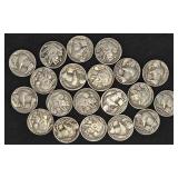20x Mixed Partial/full Date Buffalo Nickels