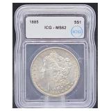 1885 Ms62 Morgan Silver Dollar (90% Silver)