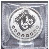 1 Oz. Fine Silver 'route 66' Round