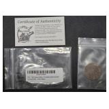 Ancient Japanese Meiji Era 2 Sen Coin