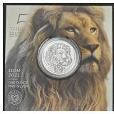 1 Oz. Fine Silver 'big 5, Lion' Round