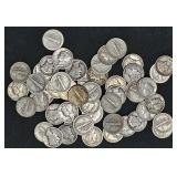 90% Silver, $5 Face Mercury Dimes