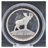 1 Oz. Fine Silver 'moose Order' Round