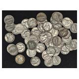 90% Silver, $5 Face Mercury Dimes