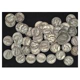 90% Silver, $5 Face Mercury Dimes