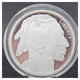 1 Oz. Fine Silver 'buffalo Nickel' Round