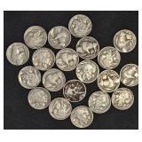 20x Mixed Partial/full Date Buffalo Nickels