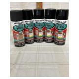(5) cans of black (4) gloss (1) flat rustoleum