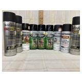 (9) cans total of Rustoleum lacquer,