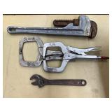Two clamps one Milwaukee one vice grip 18 inch