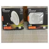 (2) 75w LED light fixtures (soft white) 2700k 9