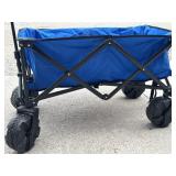 Blue Ozark trail yard cart heavy duty with wheels
