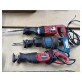 (3) reciprocating saws (1) MAKITA (1) skil& (1)