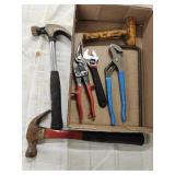 Adjustable wrench/ Bull dog snips/ Channelock