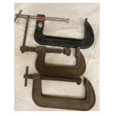 3 Heavy Duty C-Clamps