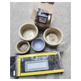 4 Vtg Ceramic Bowls/Border Gauze/ Projector lamp