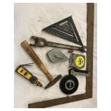 25ï¿½ Tape Measure, 100ï¿½ Tape, Squares, Chalk Line