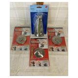CHROME TUB SPOUT AND (3) tub stoppers (2) p