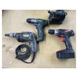 (3) drills and a charger