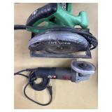 Hitachi 7 1/4 circular saw and porter cable a