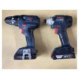 Bosch lithium ion 18 V drill and impact combo