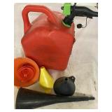 5 Gallon Fuel Can, Assorted Funnels