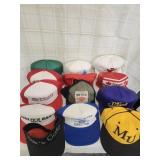 12 vintage caps / 1 sun visor