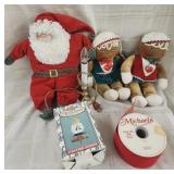 Santa /Ginger bread boy & girl /velvet red