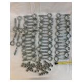 Threaded Eye Bolts with nuts 50 pcs