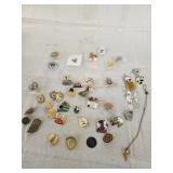 Vtg lapel pins / bowling pin/ necklace